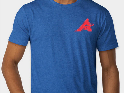 Apex Aerotech Classic Blue Cotton T-Shirt with Red Logo