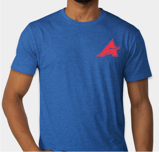 Apex Aerotech Classic Blue Cotton T-Shirt with Red Logo