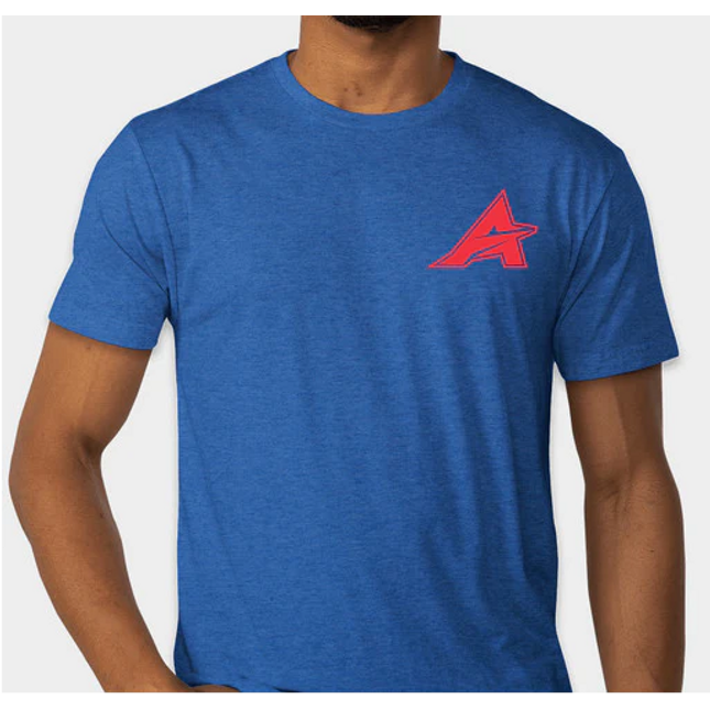 Apex Aerotech Classic Blue Cotton T-Shirt with Red Logo