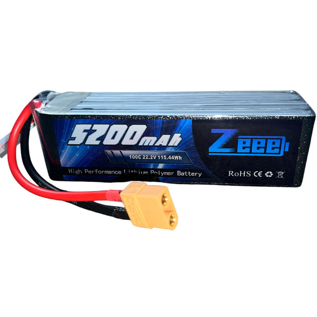 Zeee 6S Lipo Battery 5200mAh 22.2V 100C with XT90