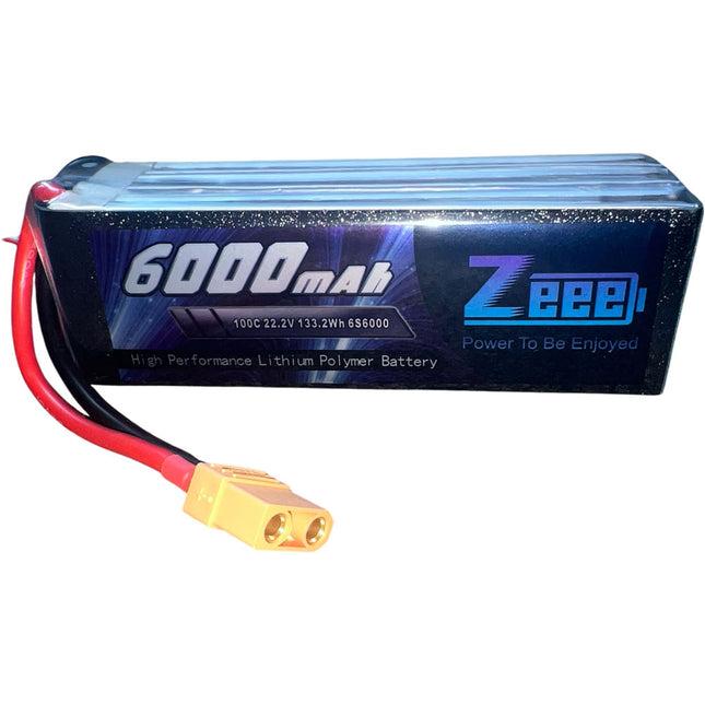 Zeee 6S Lipo Battery 6000mAh 22.2V 100C with XT90