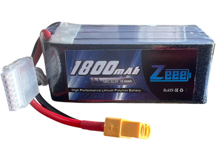 Zeee 6S Lipo Battery 1800mAh 22.2V 120C with XT60