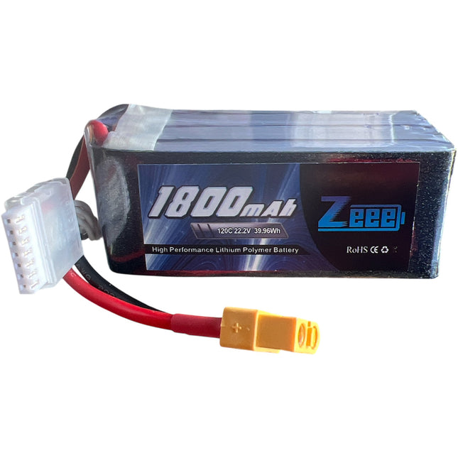 Zeee 6S Lipo Battery 1800mAh 22.2V 120C with XT60