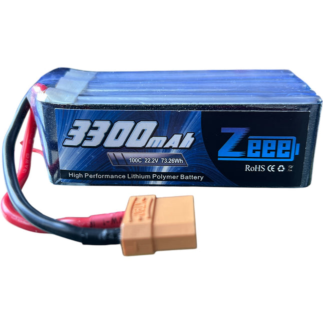 Zeee 6S Lipo Battery 3300mAh 22.2V 100C with XT90