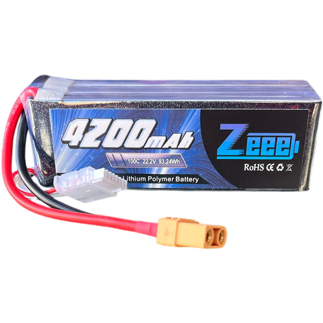 Zeee 6S Lipo Battery 4200mAh 22.2V 100C with XT90