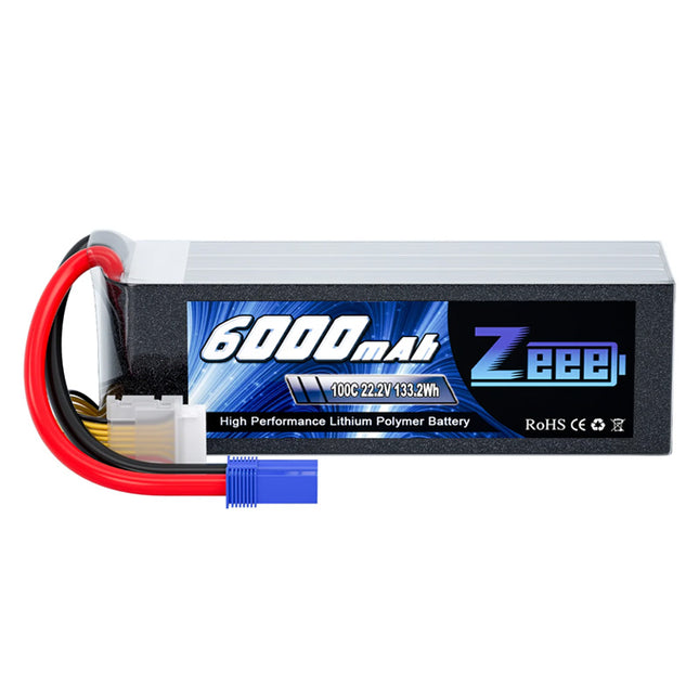 Zeee 6S Lipo Battery 6000mAh 22.2V 100C with EC5