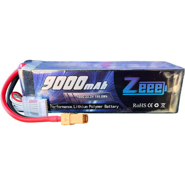 Zeee 6S Lipo Battery 9000mAh 22.2V 100C with XT90