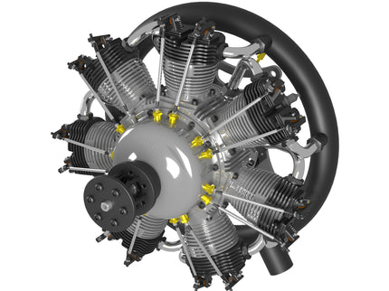 UMS 7-Cylinder 360cc Petrol Radial Engine – 4-Stroke Scale Aircraft Powerplant