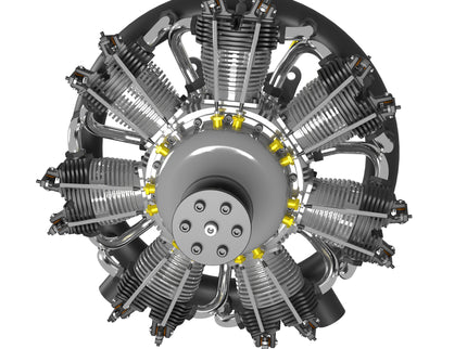 UMS 7-Cylinder 360cc Petrol Radial Engine – 4-Stroke Scale Aircraft Powerplant