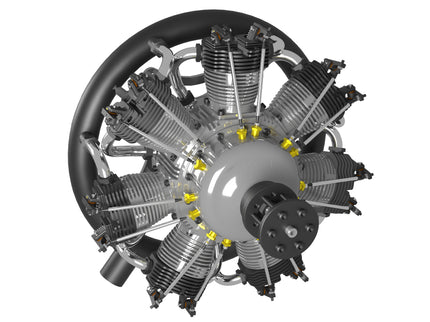 UMS 7-Cylinder 360cc Petrol Radial Engine – 4-Stroke Scale Aircraft Powerplant