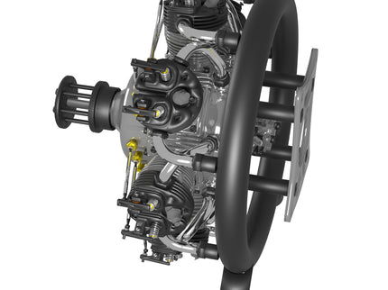 UMS 7-Cylinder 360cc Petrol Radial Engine – 4-Stroke Scale Aircraft Powerplant