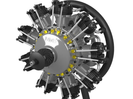 UMS 9-Cylinder 115cc Petrol Radial Engine – 4-Stroke Scale Aircraft Powerplant