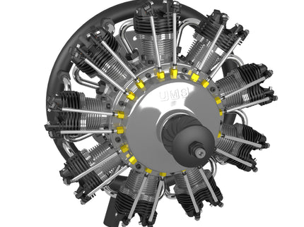 UMS 9-Cylinder 115cc Petrol Radial Engine – 4-Stroke Scale Aircraft Powerplant