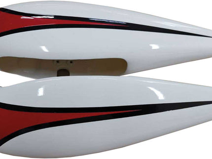 Extreme Flight 85" Edge 540T Wheel Pants- - White/Red