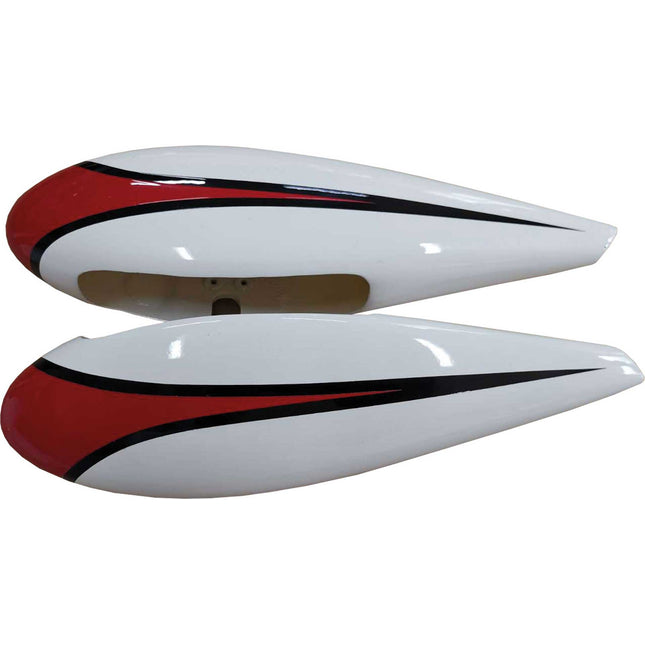 Extreme Flight 85" Edge 540T Wheel Pants- - White/Red