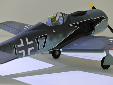 Phoenix Model FOCKE WULF WW2 Model of a World War II-era fighter plane with visible German insignia on a neutral background