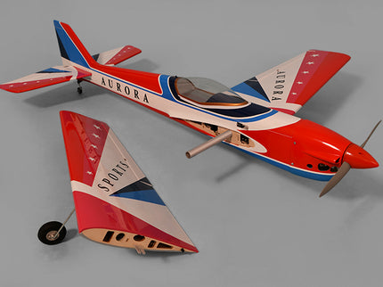 Phoenix Model AURORA 59" ARF Model airplane with 'Aurora' branding on a gray background