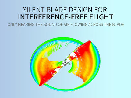 Silent blade design illustration with colorful gradient on a light blue background