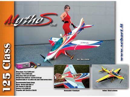 SebArt MythoS 125E ARF F3A 71" - Blue/White