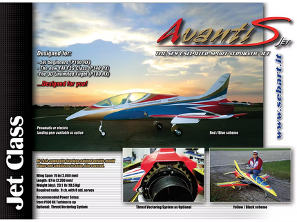 SebArt Avanti S W/Electric Retract ARF 2.3M - Blue/Red