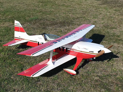 SebArt Miss Ultimate S 50E Biplane ARF 59" V2 - White/Red