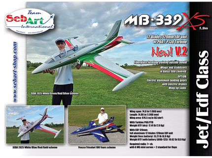 SebArt MB 339 W/Electric Retract ARF 1.9M - Green