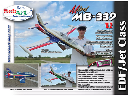 SebArt MB 339 W/Electric Retract ARF 1.45M V2 - Green