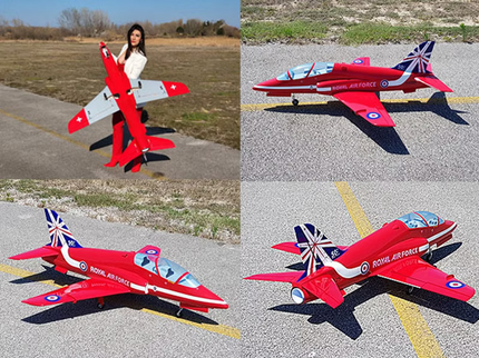 SebArt Mini Bae Hawk W/Electric Retract ARF 1.42M V2 - Red Arrows