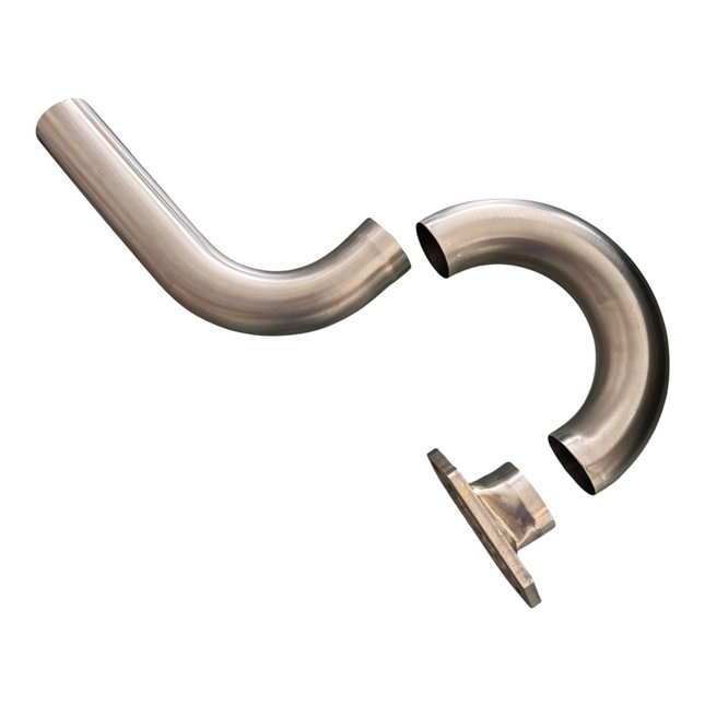 MTW 28mm Easy-to-Adjust Double Bend Header for DLE85 Engine | Solder-Ready Exhaust Header