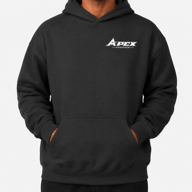 Apex Aerotech Charcoal DryBlend Hooded Sweatshirt with White Logo
