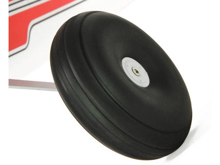 Black rubber wheel on a white background