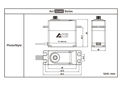 FrSky Act S5415H Coreless HV Servo 71kg High Torque Metal Gear Servo