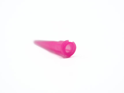 Pink plastic cone on a white background