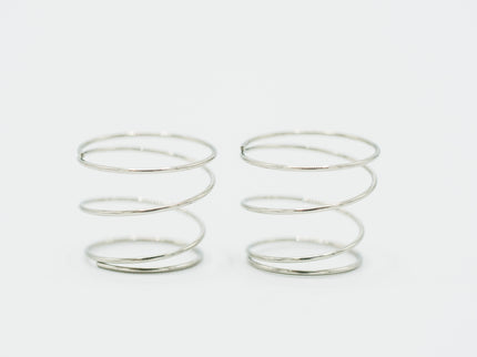 Set of metal springs on a white background