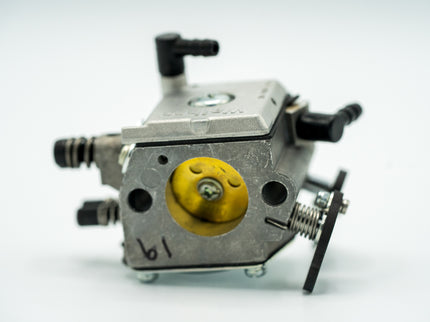 Mechanical component with a yellow part on a white background