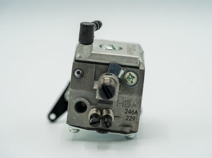 Mechanical valve component on a white background