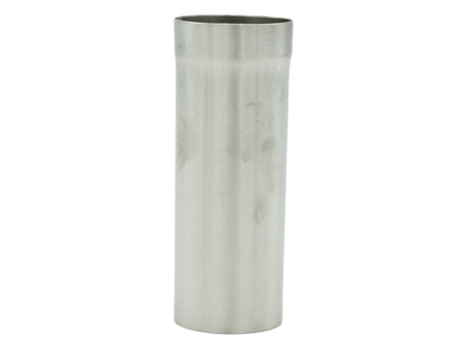 Silver cylindrical vase on a white background