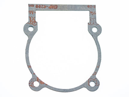 Metal gasket with rust on a white background