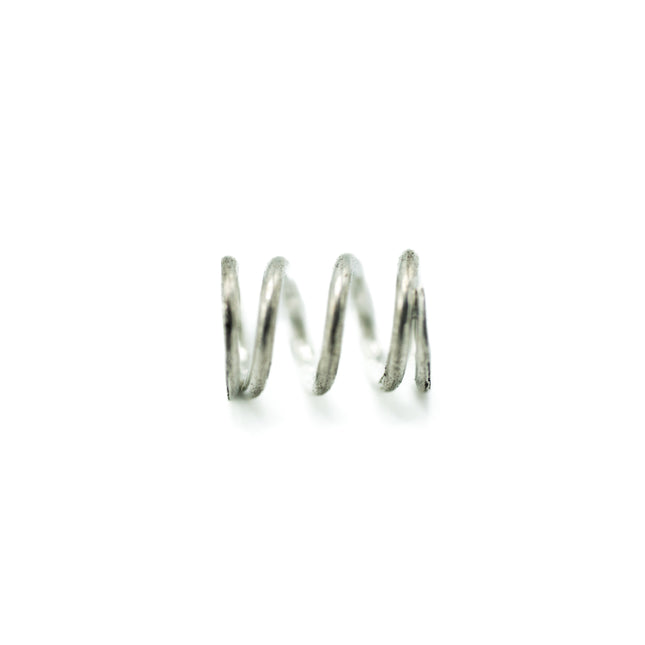 Metallic spring on a white background