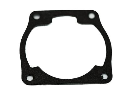 Black gasket on a white background