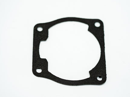 Black gasket on a white background