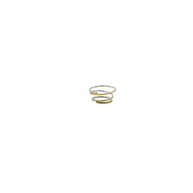 Gold ring on a white background