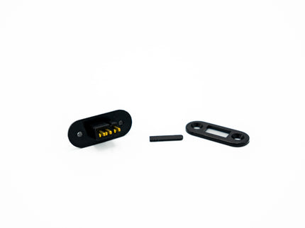 Small electronic device with a chain on a white background