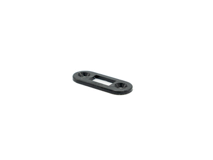 Black rubber duck on a white background
