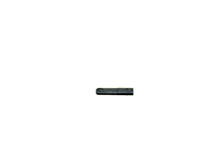 Black rectangular object on a white background