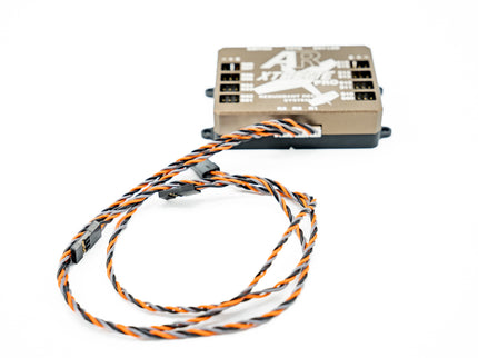 Electronic component with wiring on a white background