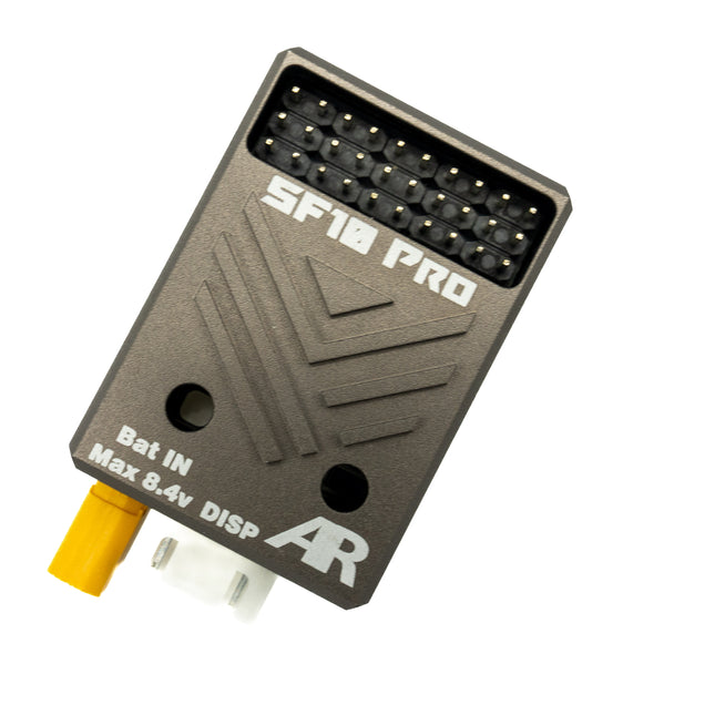 Small electronic device labeled 'SFO Pro' with 'AR' branding on a white background