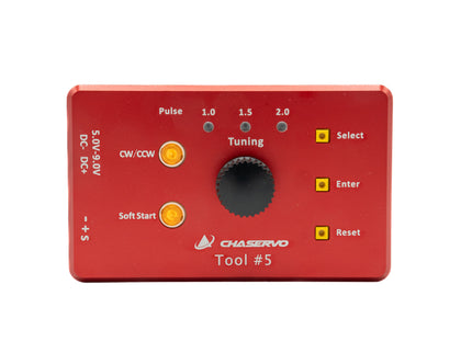 Red electronic device with buttons and labels on a white background