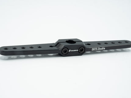 Black metal servo arm with '0825.Double' branding on a white background