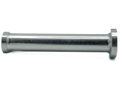 Metallic cylindrical object on a white background
